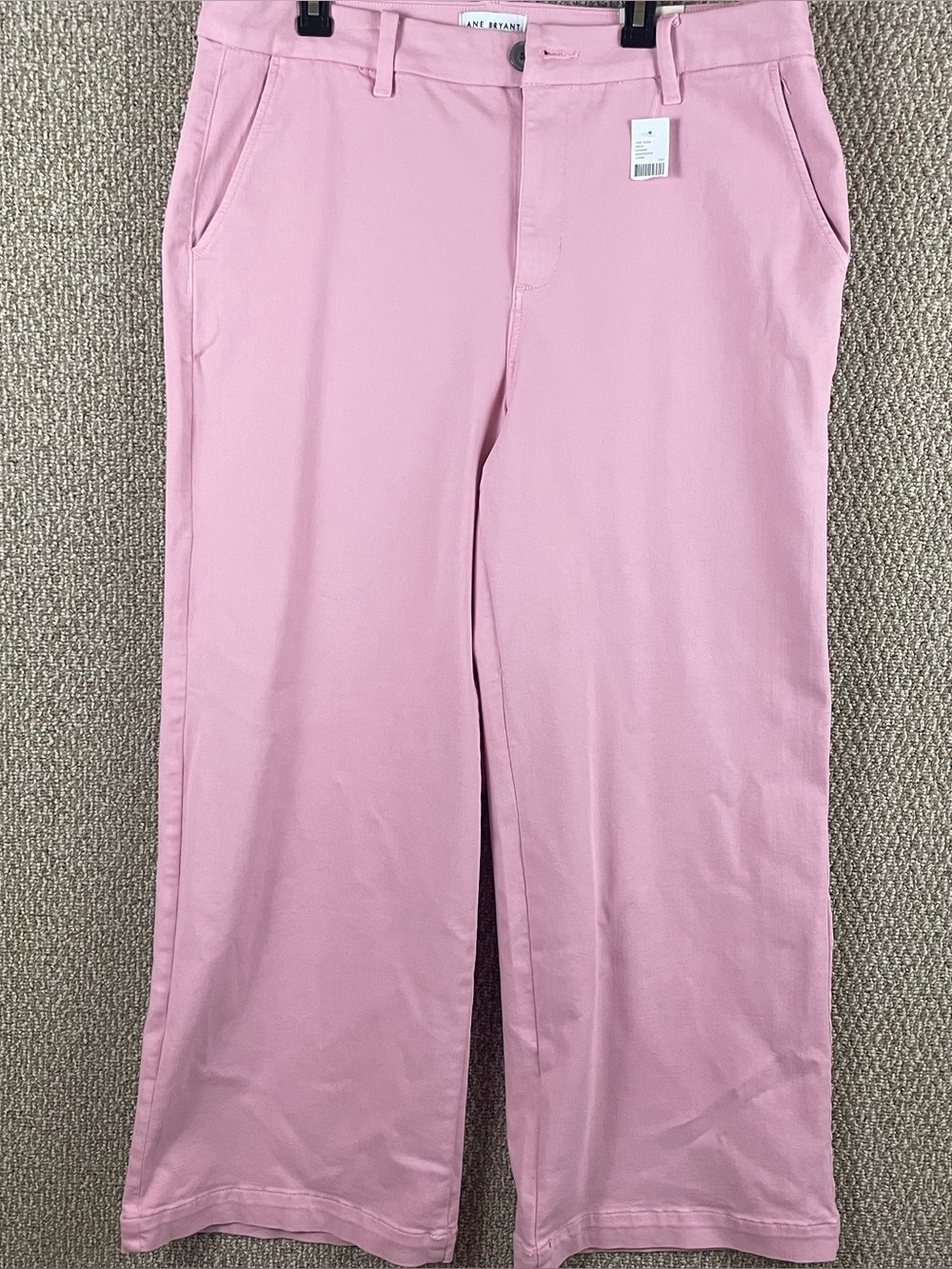 Lane Bryant Pants Womens 18 Pink High Rise Stretch Wide Leg Trouser NWT C18